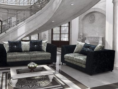 Bella Crushed Velvet 3+2 Seater Sofas