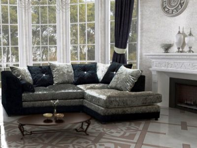 Bella Crushed Velvet Corner Sofas