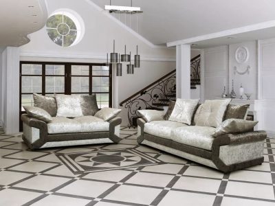 Vegas Crushed Velvet 3+2 Seater Sofas