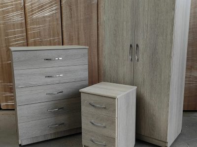 Bedroom Set Wardrobe+5 Draw Chester+3 Draw Bedside