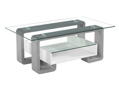 Eiffel Coffee Table With White And Grey High Gloss