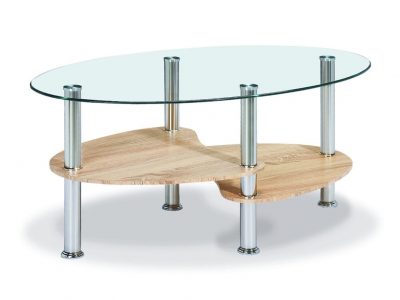 Hurst Coffee Table High Gloss White/Natural