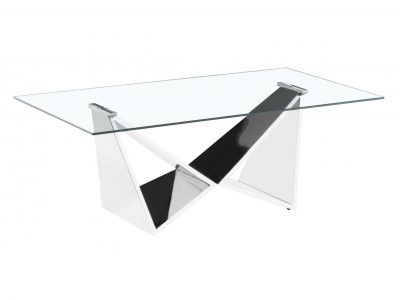 Konya Clear Glass Coffee Table