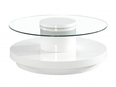 Nebula coffee Table Round White High Gloss